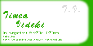 timea videki business card